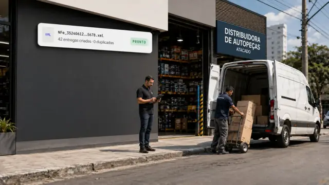 Lote de arquivos XML transformado em entregas no iEntrega